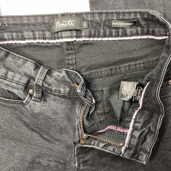 Nanette Lepore Embellished Hamilton Skinny Black Jeans - Picture 12 of 14